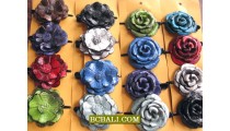 Leather Hair Clips Accessories Flowers Tropical 